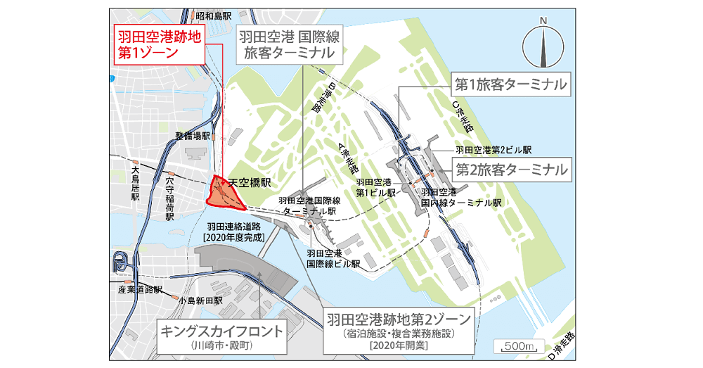 羽田空港の跡地再開発 2020年にオープン目指す